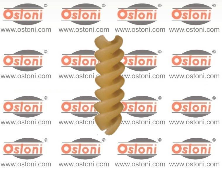 Italpast MAC100 - TRAFILA FORMATO Fusilli a 2 principi Diametro mm. 9,5 CON INSERTI IN Bronzo e Teflon
