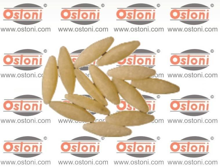 Edelweiss TR110 - TRAFILA FORMATO Seme di riso Sezione mm. 10,3 x 3,0 CON INSERTI IN Bronzo e Teflon
