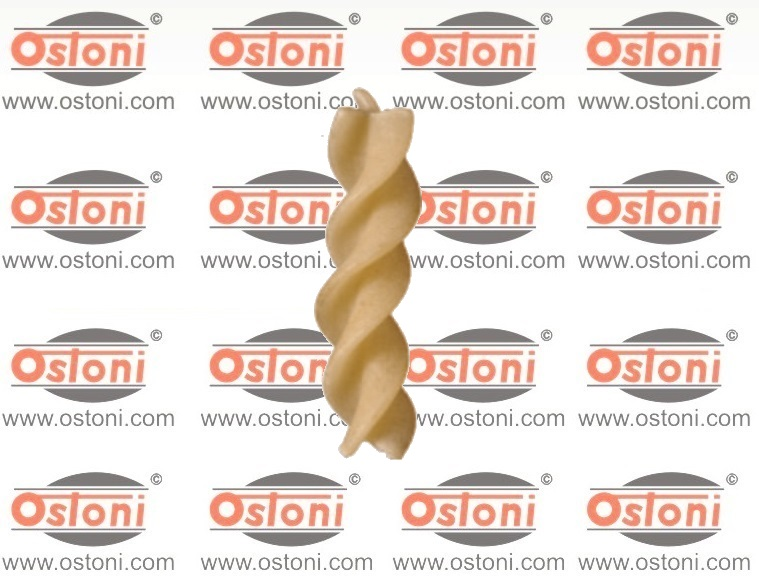 Dominioni Punto & Pasta P55 - TRAFILA FORMATO Fusilli a 3 principi Diametro mm. 8,5 CON INSERTI IN Bronzo e Teflon