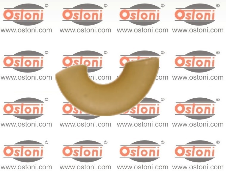 Ostoni P12 - TRAFILA FORMATO Maccherone curvo liscio Diametro mm. 4,8 CON INSERTI IN Bronzo e Teflon