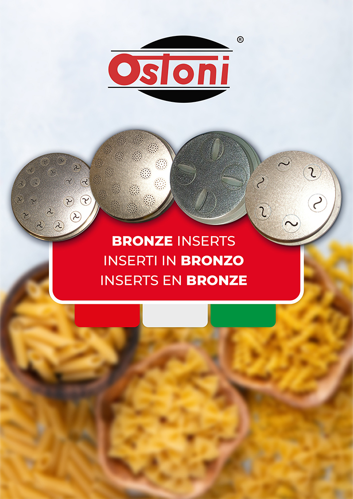 La Monferrina P3 - TRAFILA FORMATO Tagliatella Larghezza mm. 6,5 CON INSERTI IN Bronzo e Teflon - immagine 3